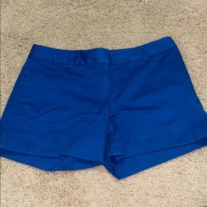 Iconic blue colored short shorts